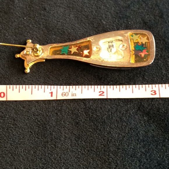 Vintage New Years 2000 Champagne Brooch - Picture 2 of 4